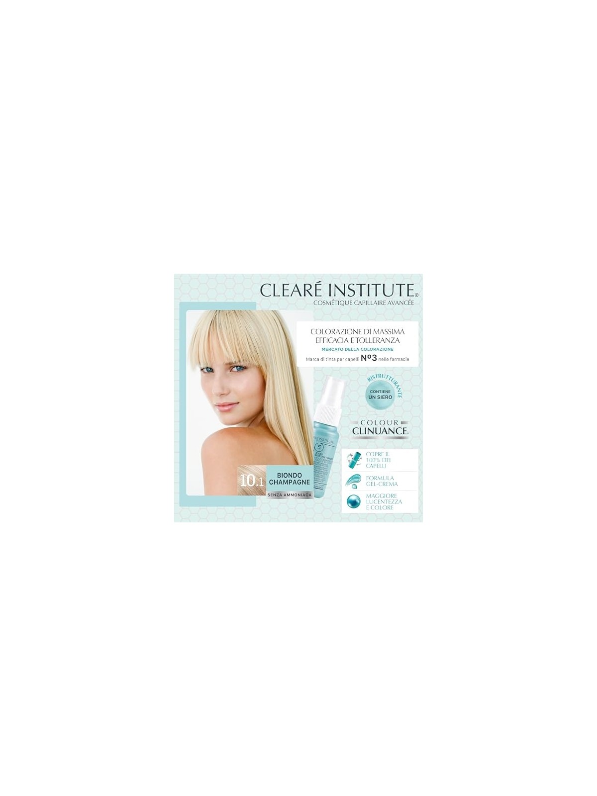 Clear Institute COLOUR CLINUANCE cabellos delicados 101rubio champagne 1 unit donna