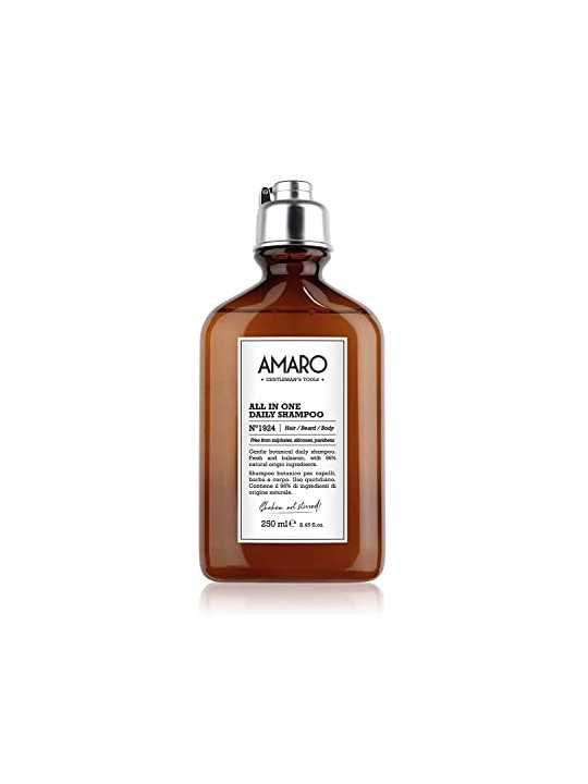 Farmavita AMARO all in one daily shampoo n1924 hairbeardbody 250ml uomo