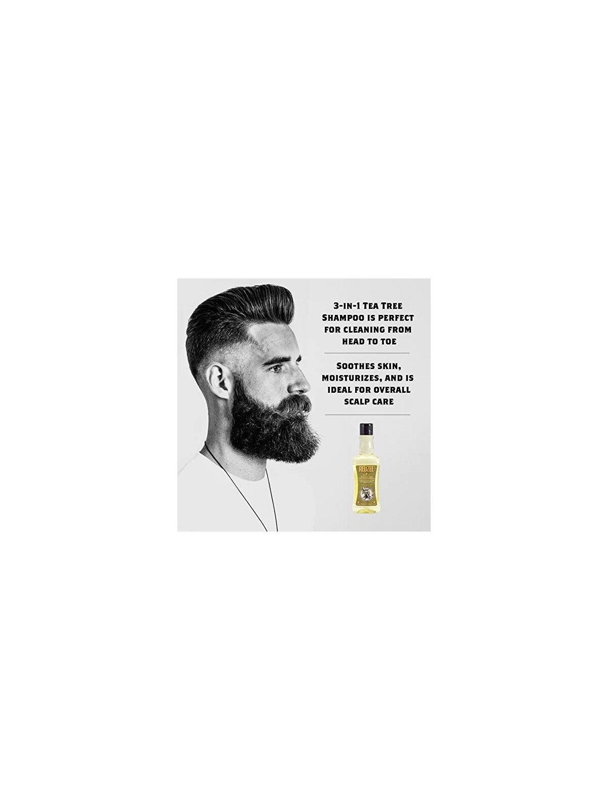 Reuzel Shampoobalsamobagnoschiuma Tea Tree 3 in 1 Shampoo da uomo 3in1 uomo 350ml