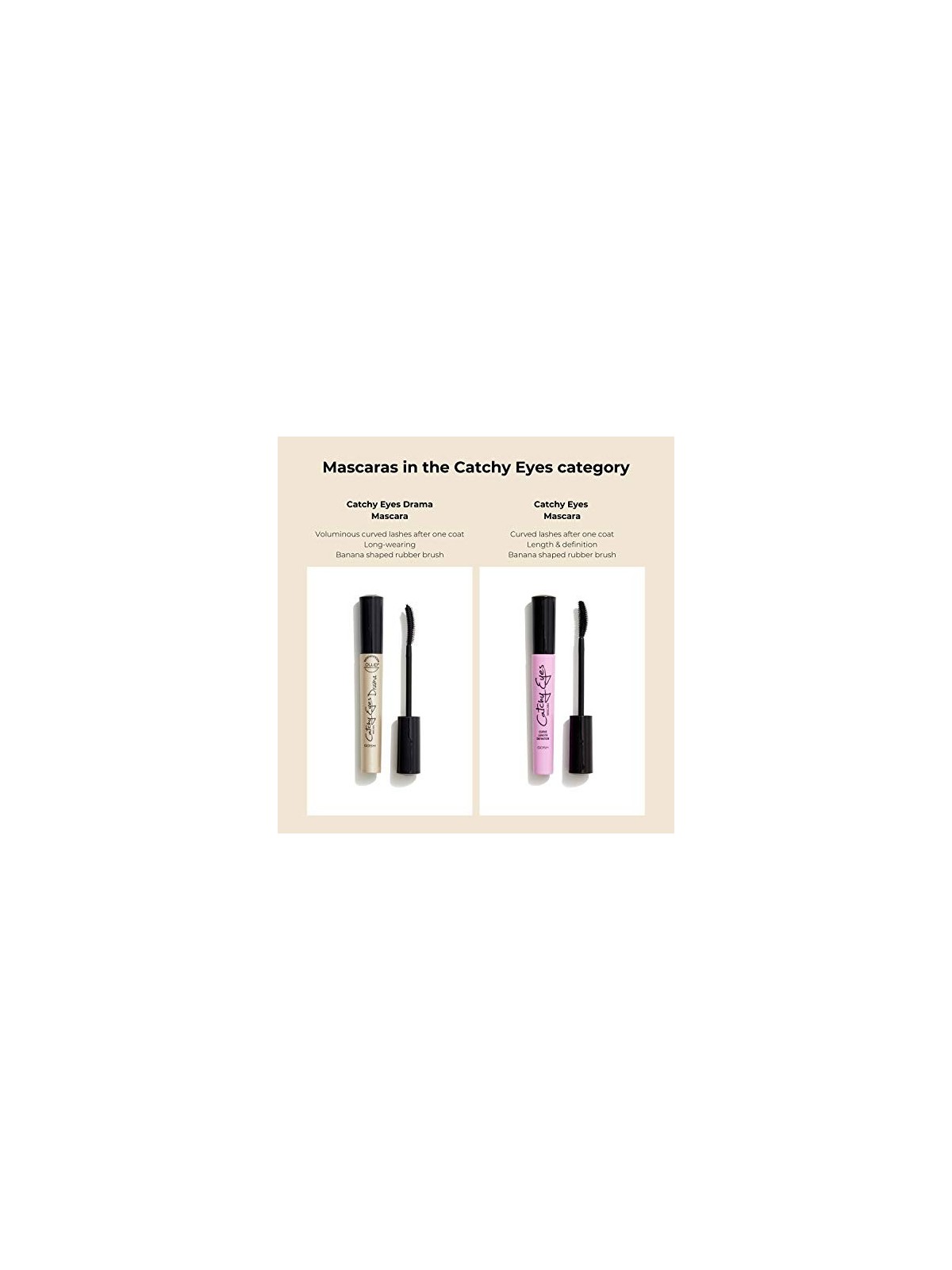 Gosh Catchy Eyes Waterproof Mascara donna 8ml Numero 001 Black