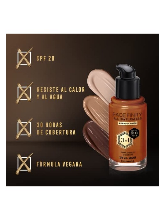 Max Factor FACEFINITY ALL DAY FLAWLESS 3 IN 1 C105 Ganache 30ml