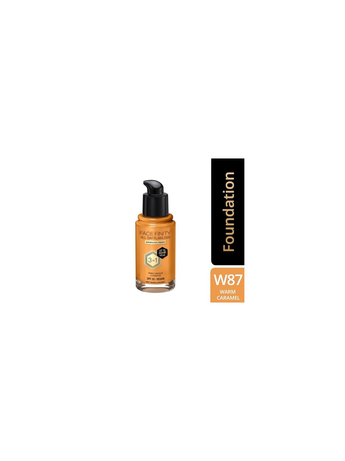 Max Factor FACEFINITY ALL DAY FLAWLESS 3 IN 1 fondotinta 87 warm caramel