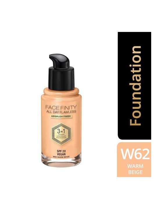 Max Factor All Day Flawless Facefinity 3 in 1 W62 Warm Beige