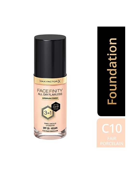 Max Factor FACEFINITY ALL DAY FLAWLESS 3 IN 1 C10 Porcellana Chiara 30ml
