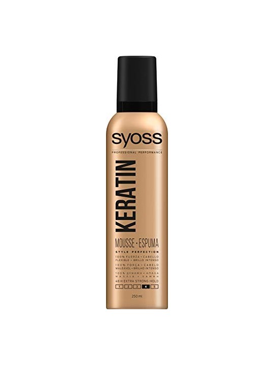 Mousse Syoss KERATIN flessibile e brillante 250ml donna