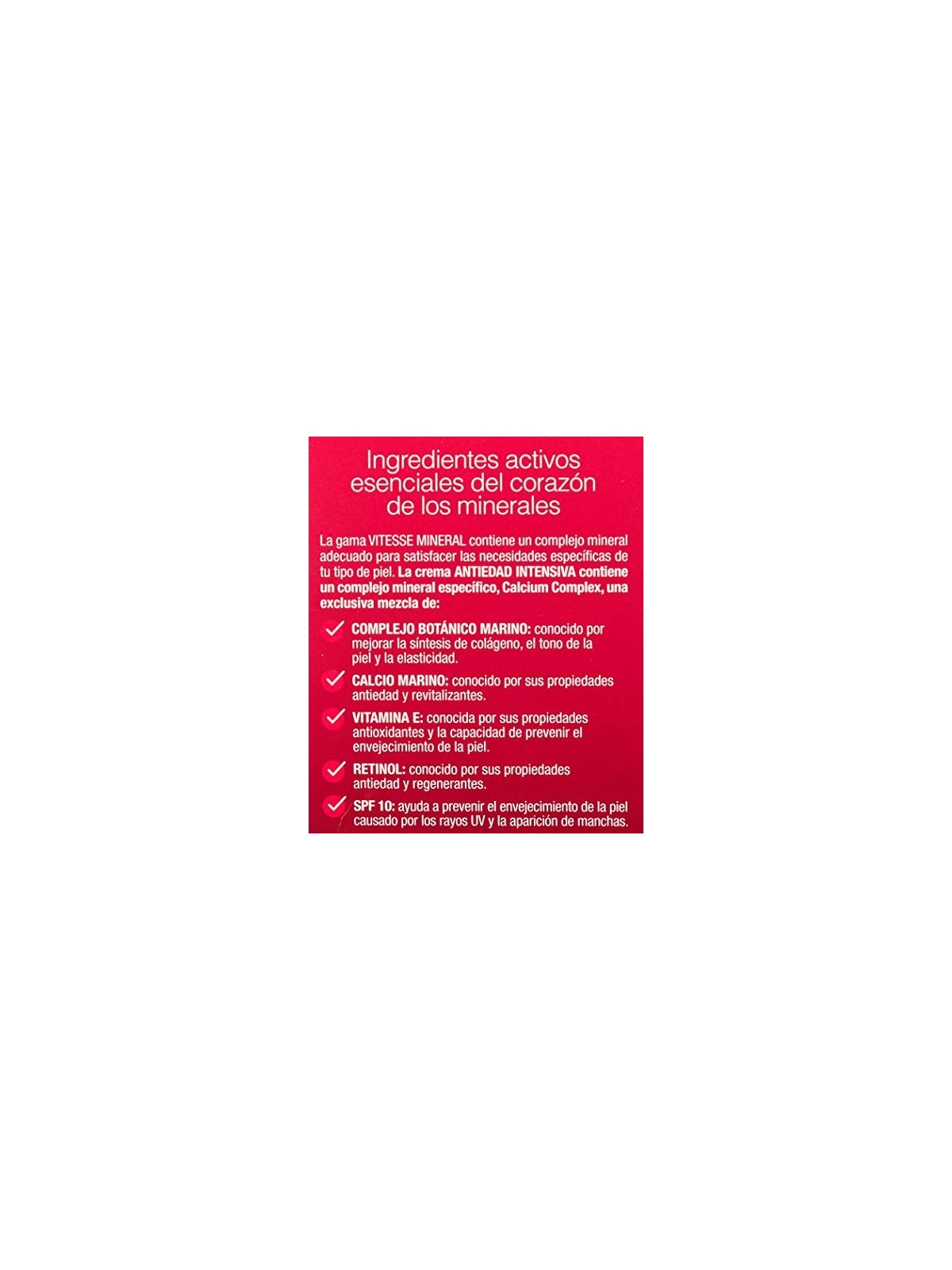 Vitesse ANTIEDAD INTENSIVA SPF10 DUPLO 2 x 50ml