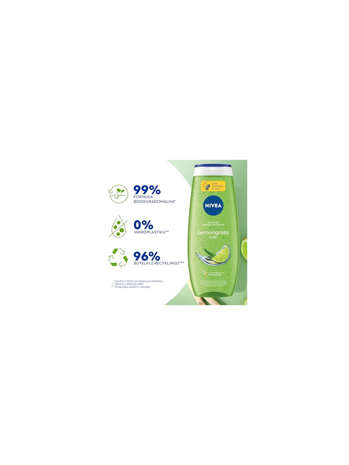 Nivea Lemongrass & Oil Care Shower Gel doccia 500ml