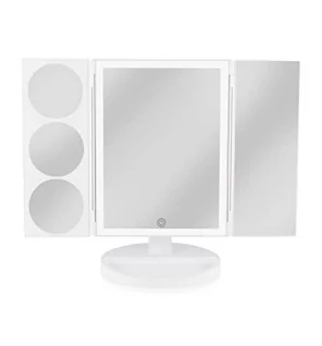 Specchio trucco illuminato a LED donna