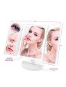 Specchio trucco illuminato a LED donna