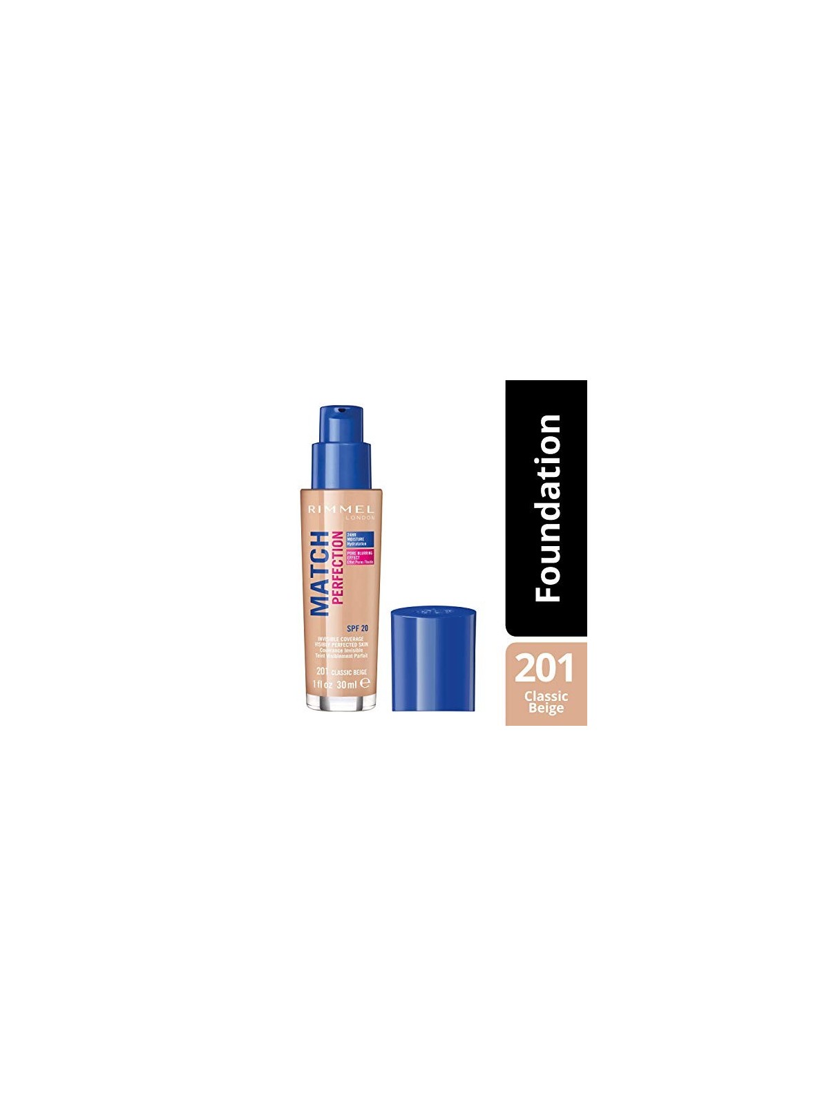 Fondotinta Rimmel London MAKEUP MATCH PERFECTION SPF 25 201 Beige Classico donna