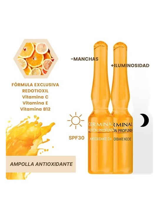 Ampolle Germinal DEEP ACTION antiossidanti giorno 30 x 1ml: pelle rigenerata e protetta