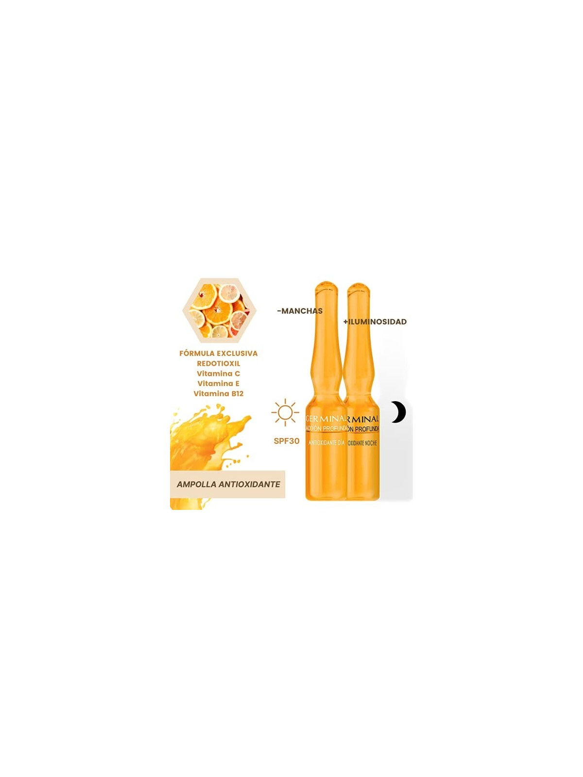 Ampolle Germinal DEEP ACTION antiossidanti giorno 30 x 1ml: pelle rigenerata e protetta