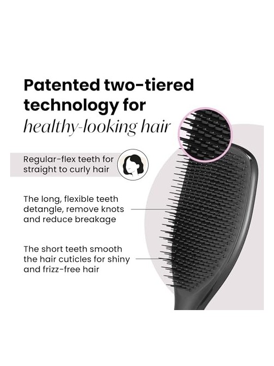 Tangle Teezer Large Wet Detangling Hair Brush Black Gloss