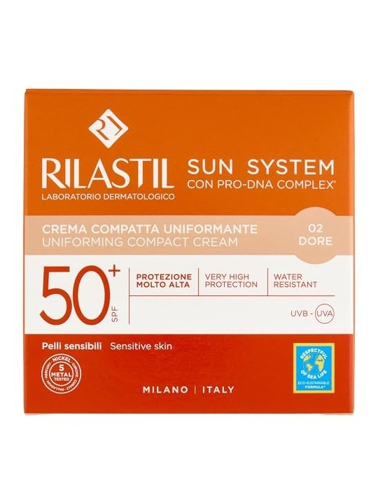 Rilastil SUN SYSTEM SPF50 crema compatta dorata donna