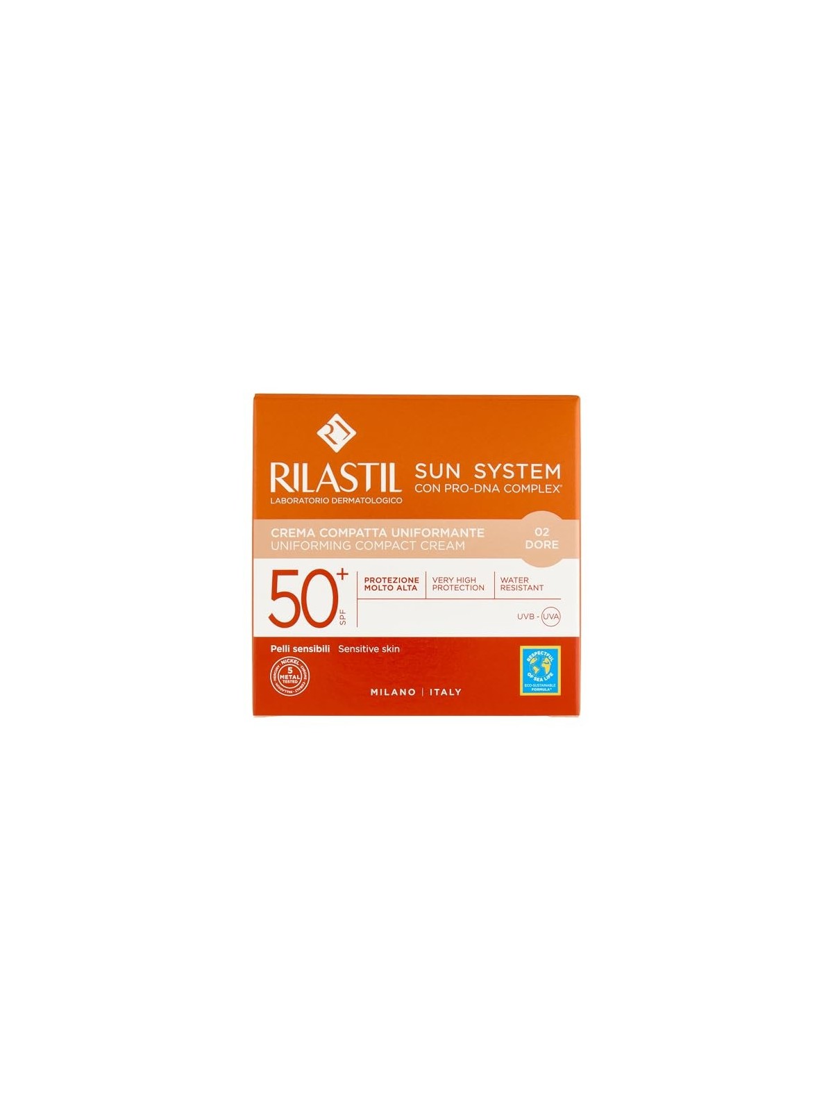 Rilastil SUN SYSTEM SPF50 crema compatta dorata donna