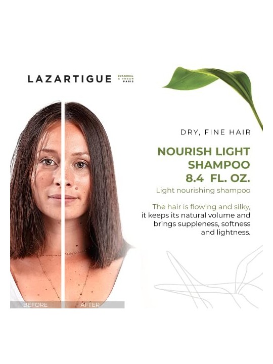 Lazartigue Nourish-Light Shampoo Vegano per Capelli Nutriente 250ml