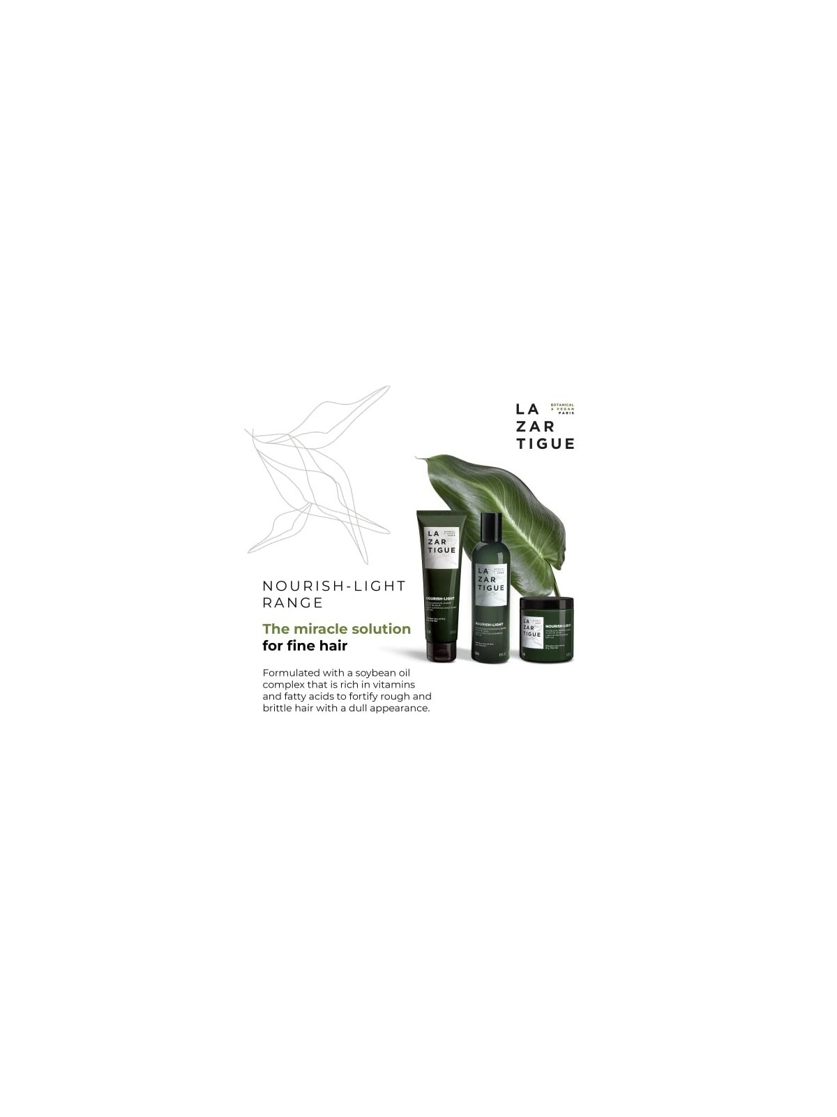 Lazartigue Nourish-Light Shampoo Vegano per Capelli Nutriente 250ml