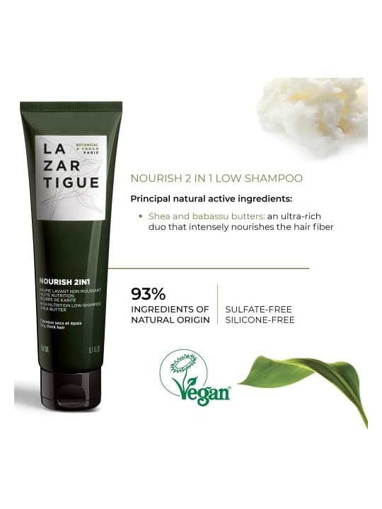 Shampoo Vegano 2in1 Lazartigue Nourish per Capelli 150ml