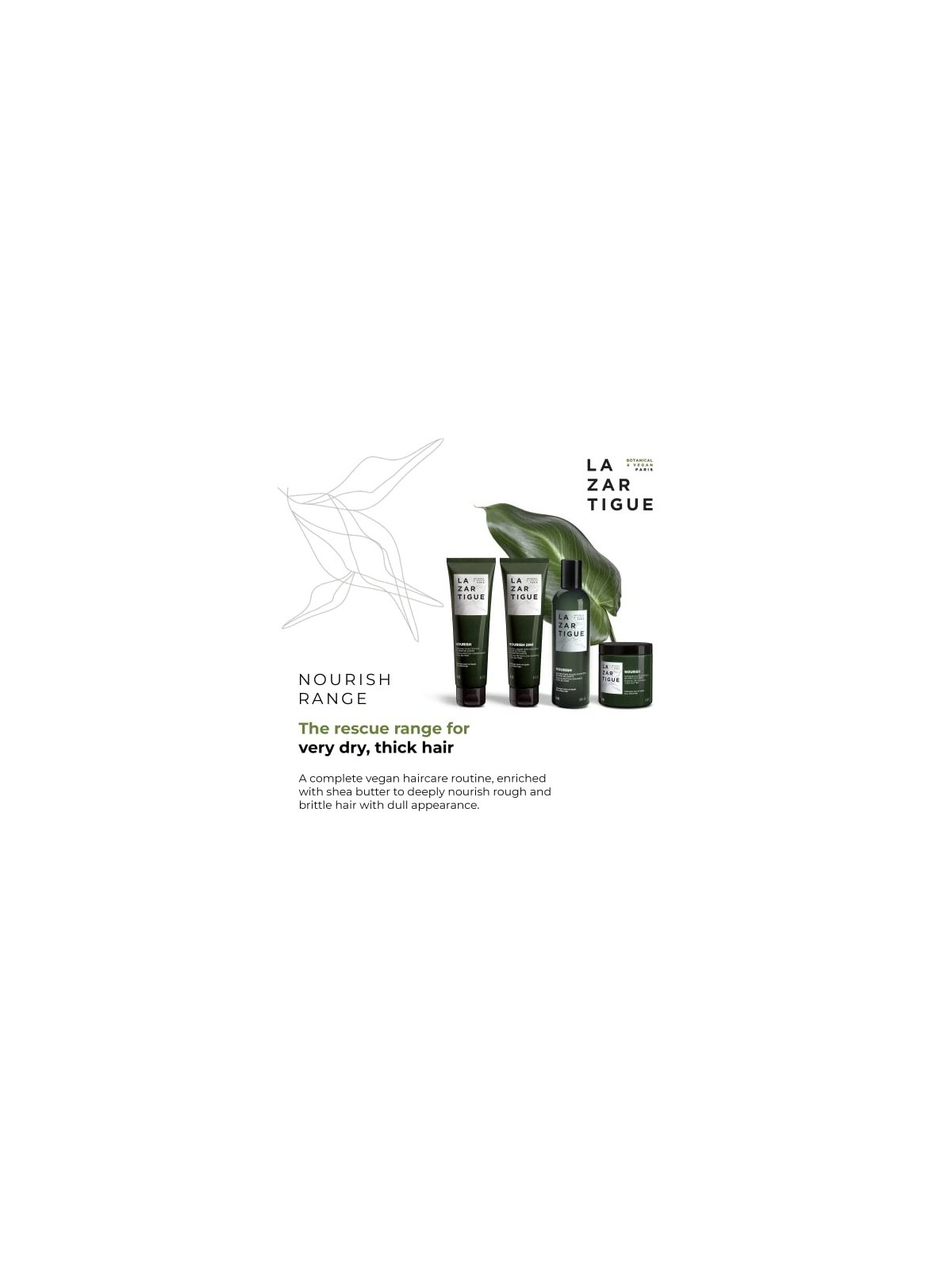 Shampoo Vegano 2in1 Lazartigue Nourish per Capelli 150ml