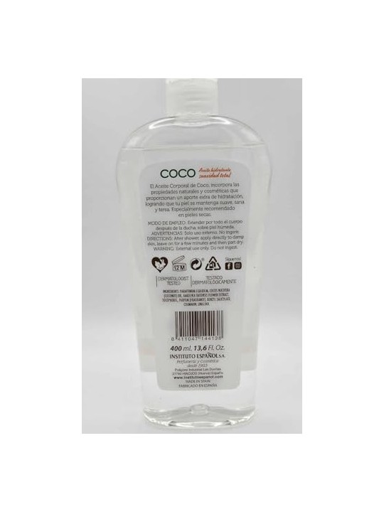 Olio di Cocco per il Corpo Unisex 400ml