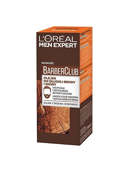 LOREAL Men Expert Barber Club Long Beard Skin Oil olio da barba uomo 30ml
