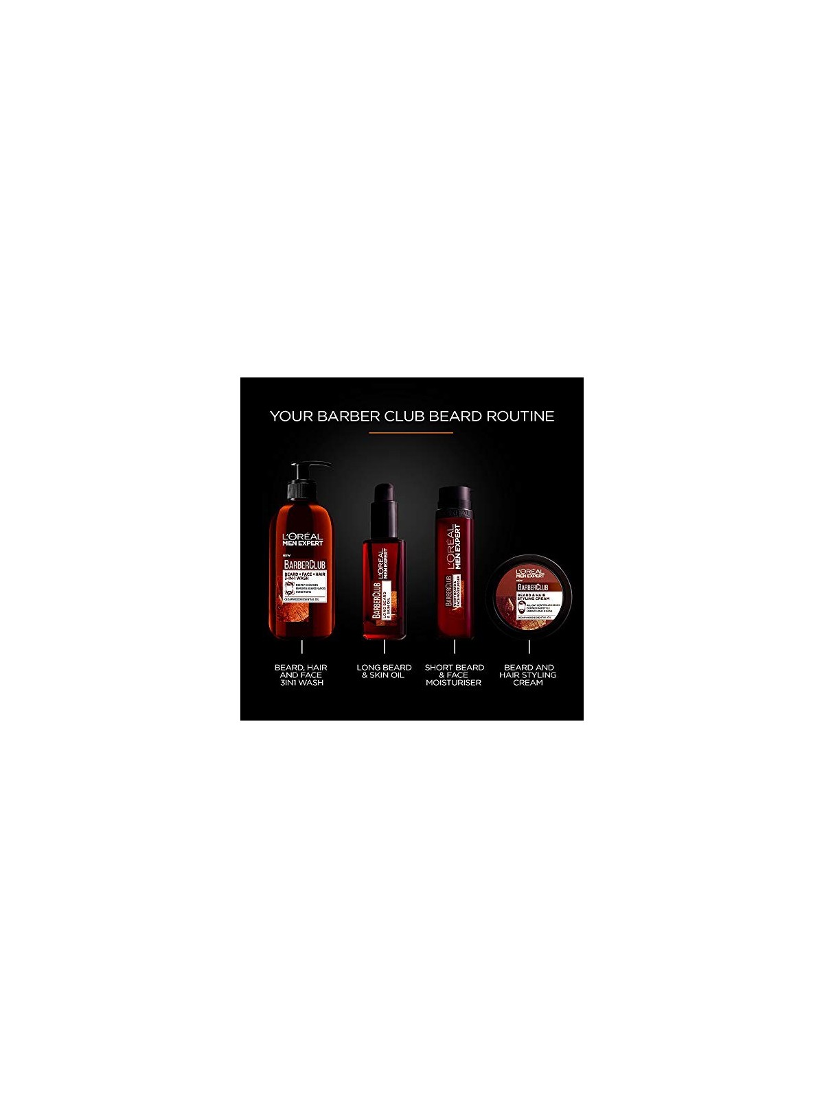 LOREAL Men Expert Barber Club Long Beard Skin Oil olio da barba uomo 30ml