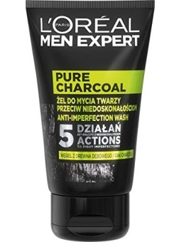 LOREAL Men Expert gel detergente viso antiimperfezioni Carbone Puro 100ml