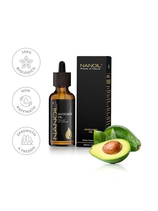 Nanoil Olio di Avocado per capelli e corpo 50ml