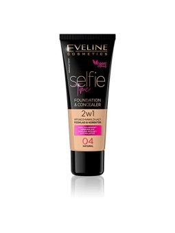 Fondotinta e correttore EVELINE Selfie Time 04 Natural 30ml