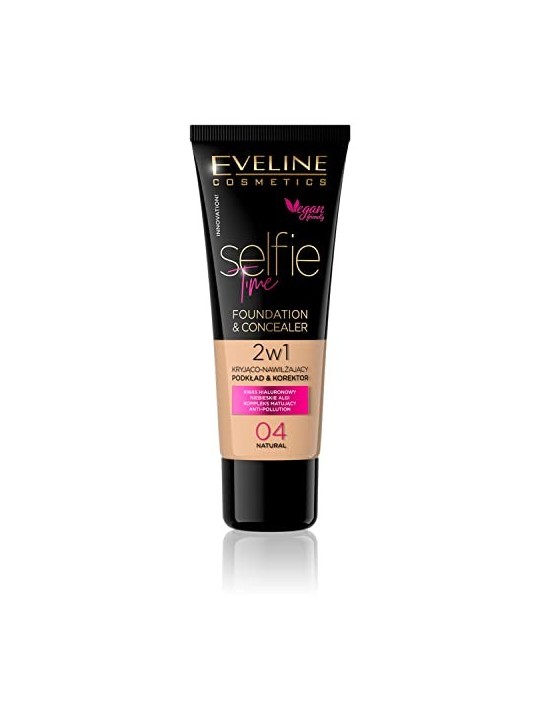 Fondotinta e correttore EVELINE Selfie Time 04 Natural 30ml