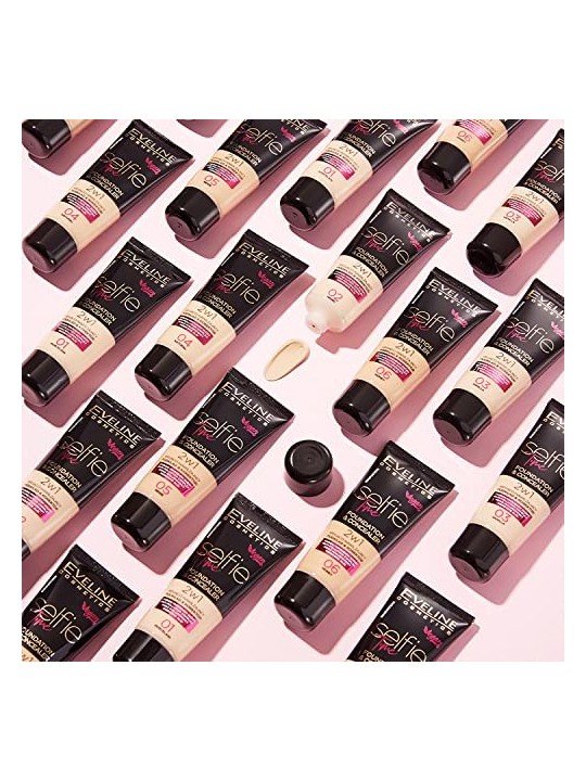 Fondotinta e correttore EVELINE Selfie Time 04 Natural 30ml