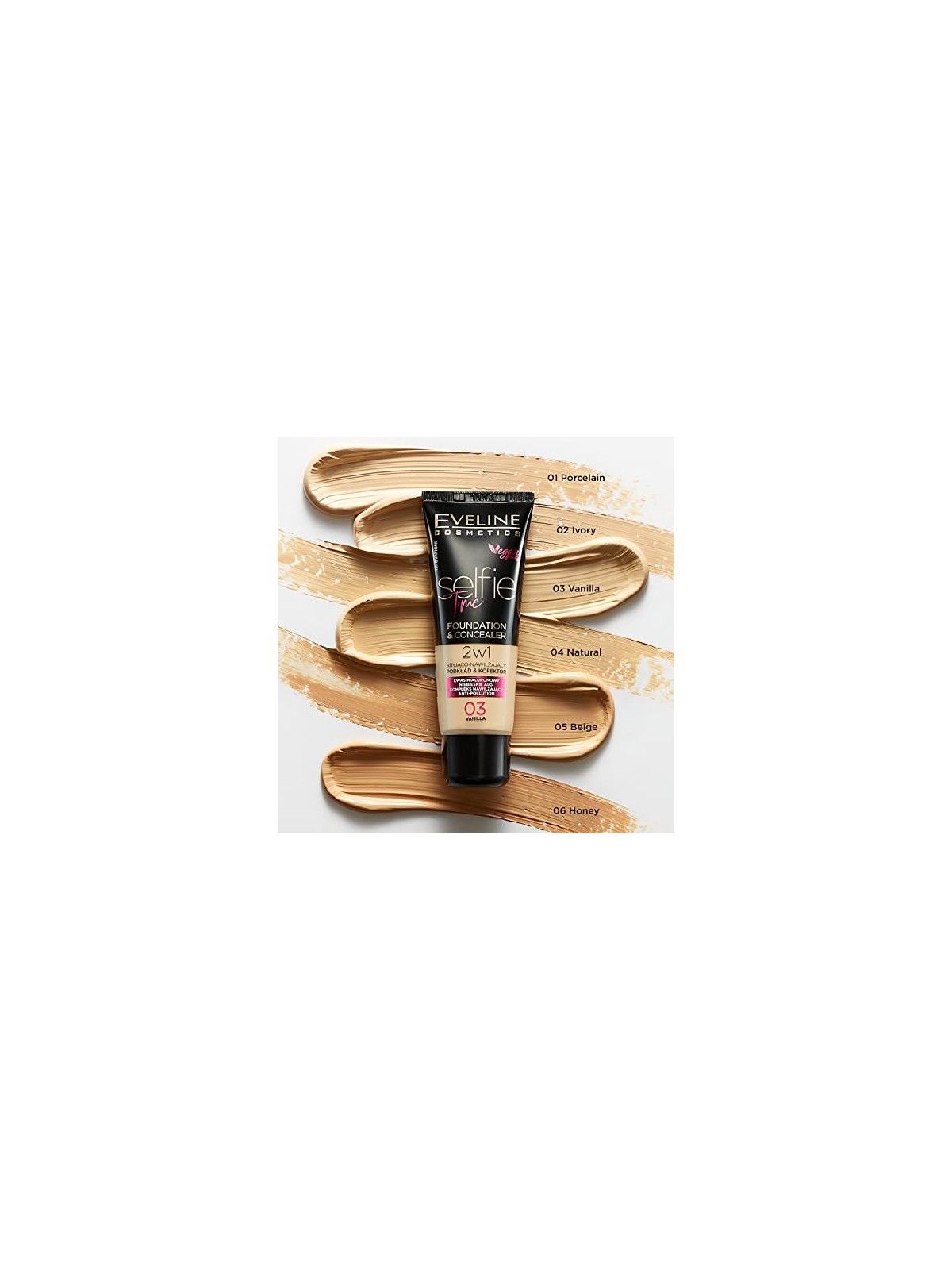 Fondotinta e correttore EVELINE Selfie Time 04 Natural 30ml