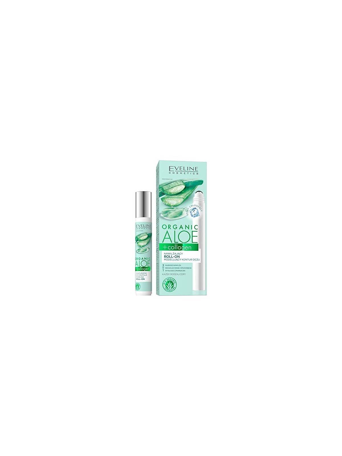 EVELINE Contorno occhi modellante rollon idratante Aloe Collagene biologico per tutti i tipi di pelle 15ml Eveline Cosmetics www