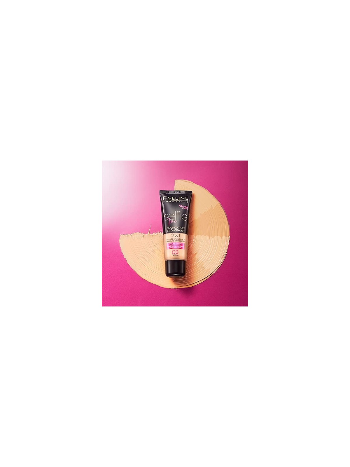 Fondotinta e correttore EVELINE Selfie Time 02 Ivory 30ml
