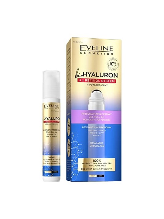 EVELINE Biohyaluron 3xRetinol Sistema antirughe gel occhi rollon