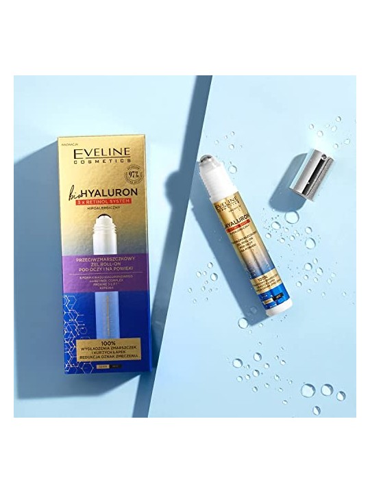 EVELINE Biohyaluron 3xRetinol Sistema antirughe gel occhi rollon