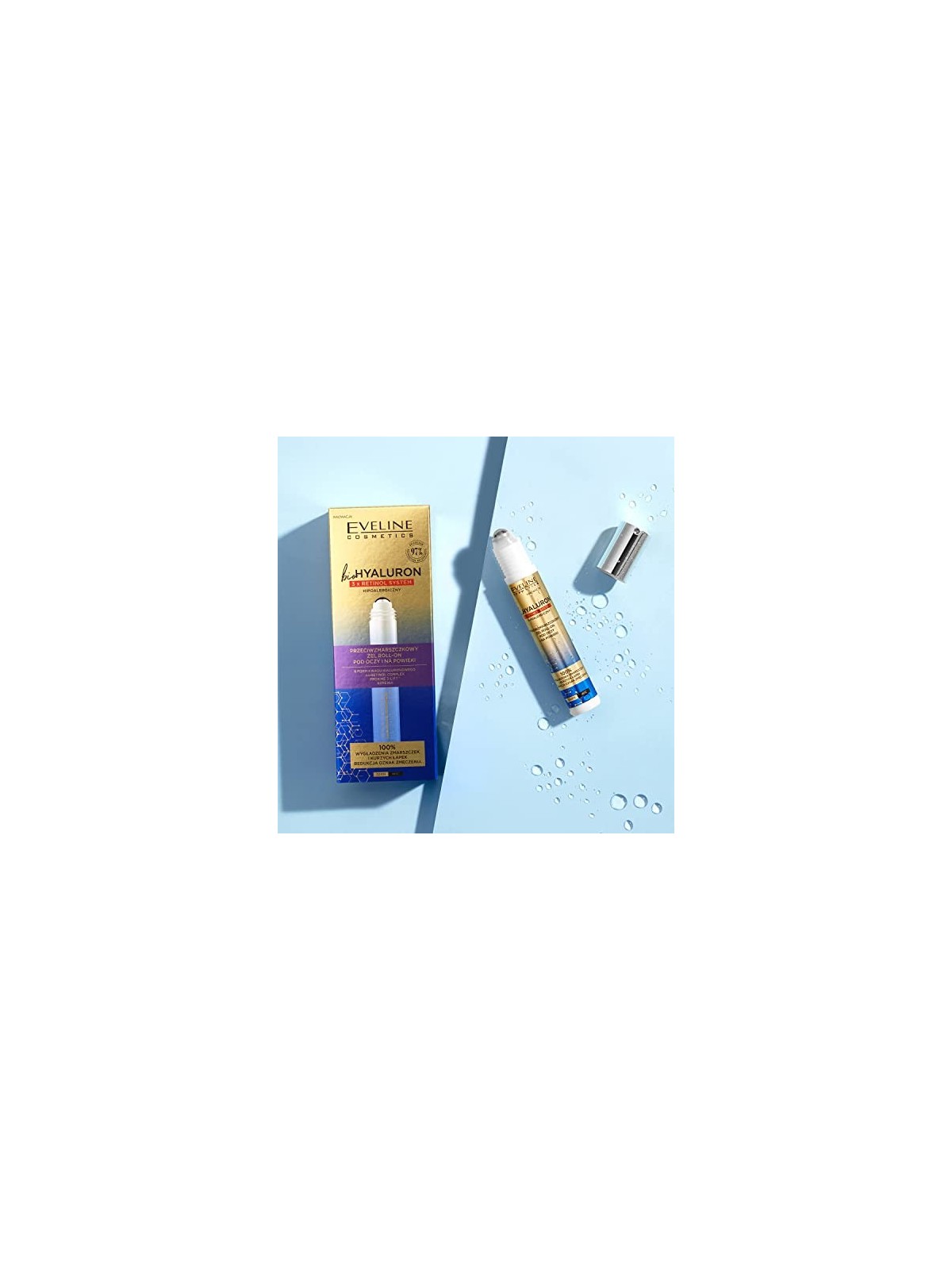 EVELINE Biohyaluron 3xRetinol Sistema antirughe gel occhi rollon