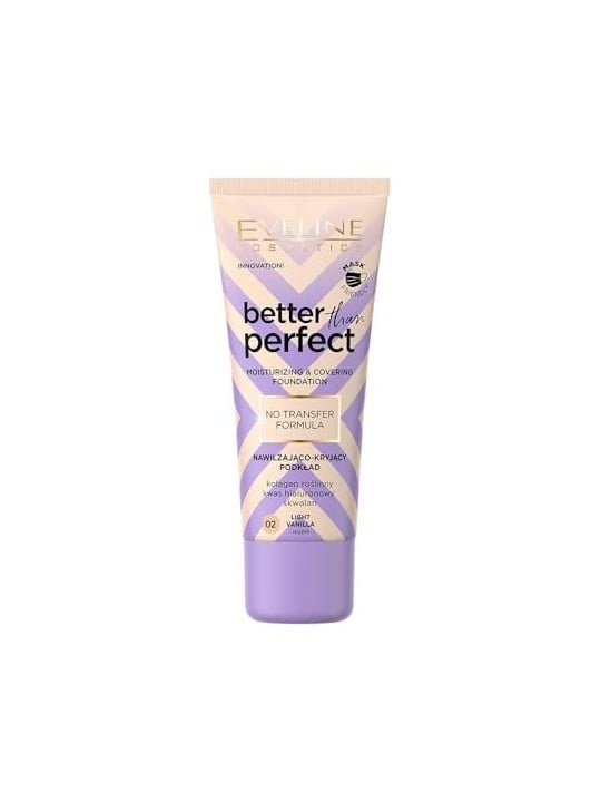EVELINE Better Than Perfect - Fondotinta viso idratante e coprente 02 Light Vanilla 30ml