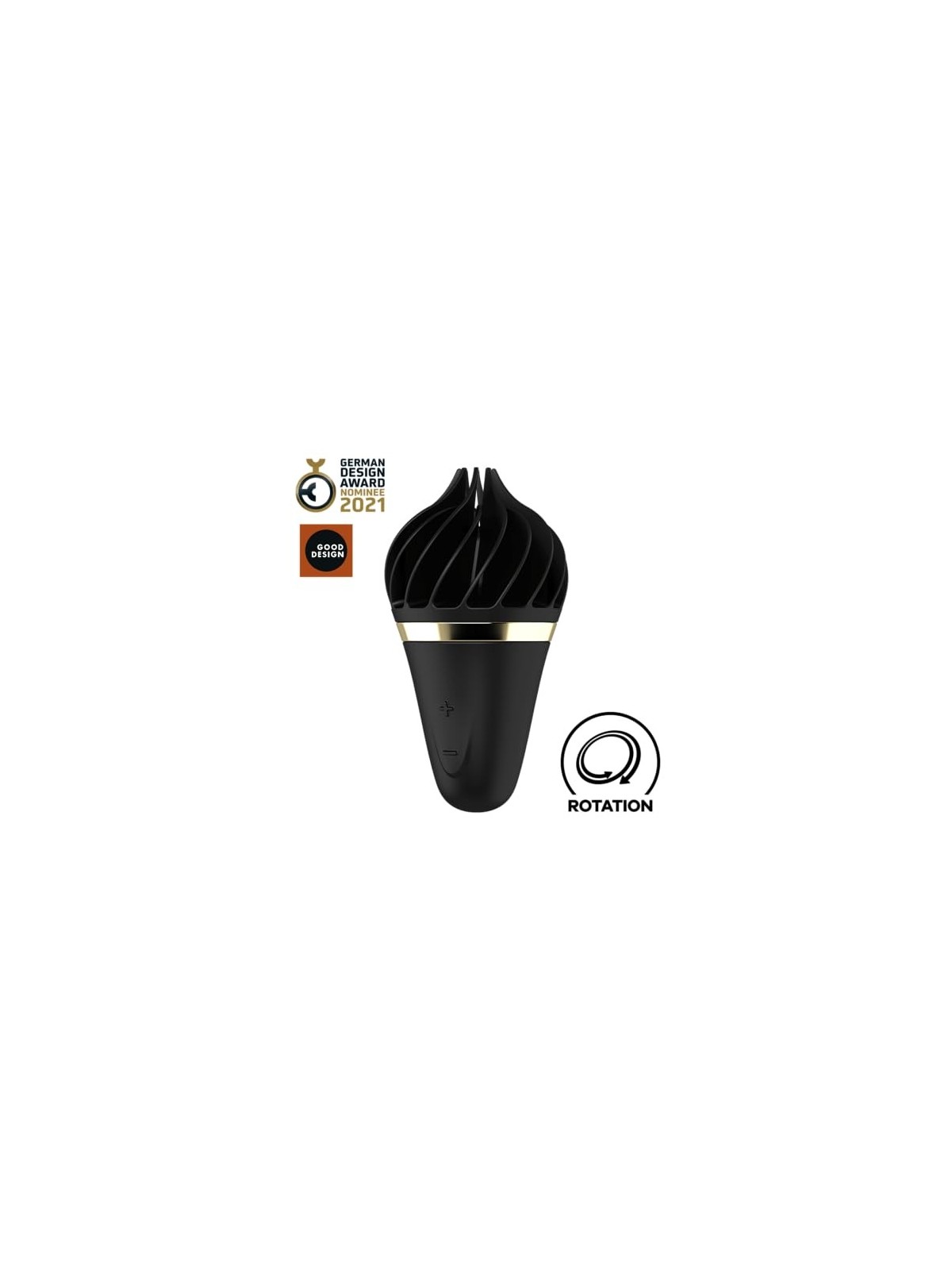Vibratore a cono gelato Satisfyer nero-oro