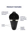 Vibratore a cono gelato Satisfyer nero-oro