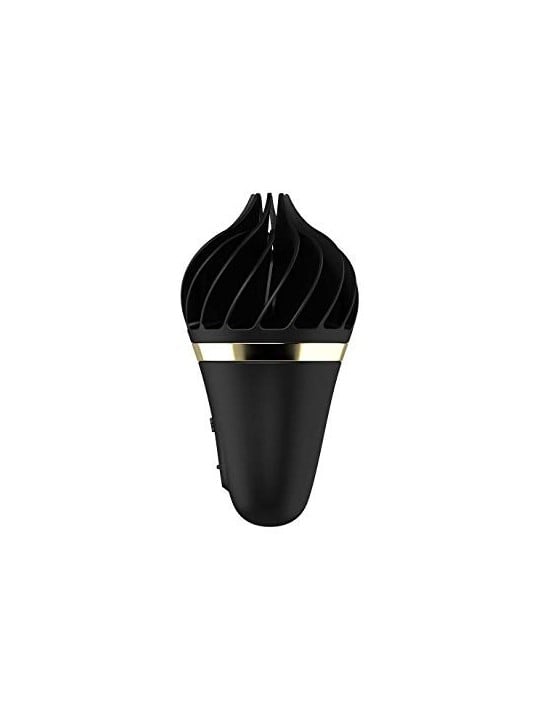 Vibratore a cono gelato Satisfyer nero-oro