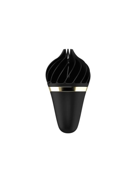 Vibratore a cono gelato Satisfyer nero-oro