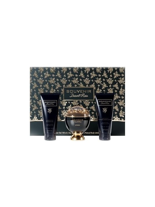 Souvenir Desert Rose Dï¿½ï¿½rkovï¿½ï¿½ sada EDP 100 ml, sprchovï¿½ï¿½ gel 100 ml a tï¿½ï¿½lovï¿½ï¿½ mlï¿½ï¿½ko 100 ml