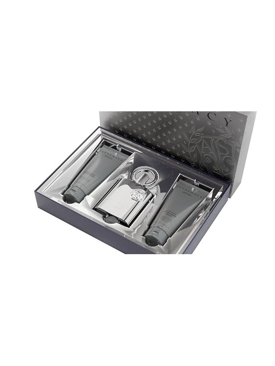 Afnan Supremacy Silver Set regalo eau de parfum 100 ml gel doccia 100 ml e balsamo dopobarba 100 ml uomo