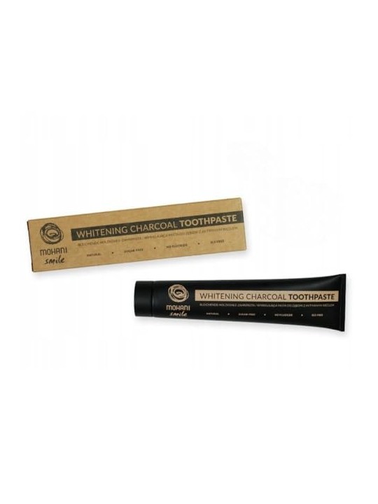 Whitening Charcoal Dentifricio pasta sbiancante naturale carbone attivo 75ml