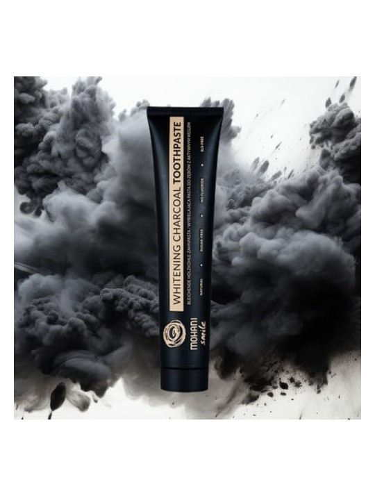 Whitening Charcoal Dentifricio pasta sbiancante naturale carbone attivo 75ml