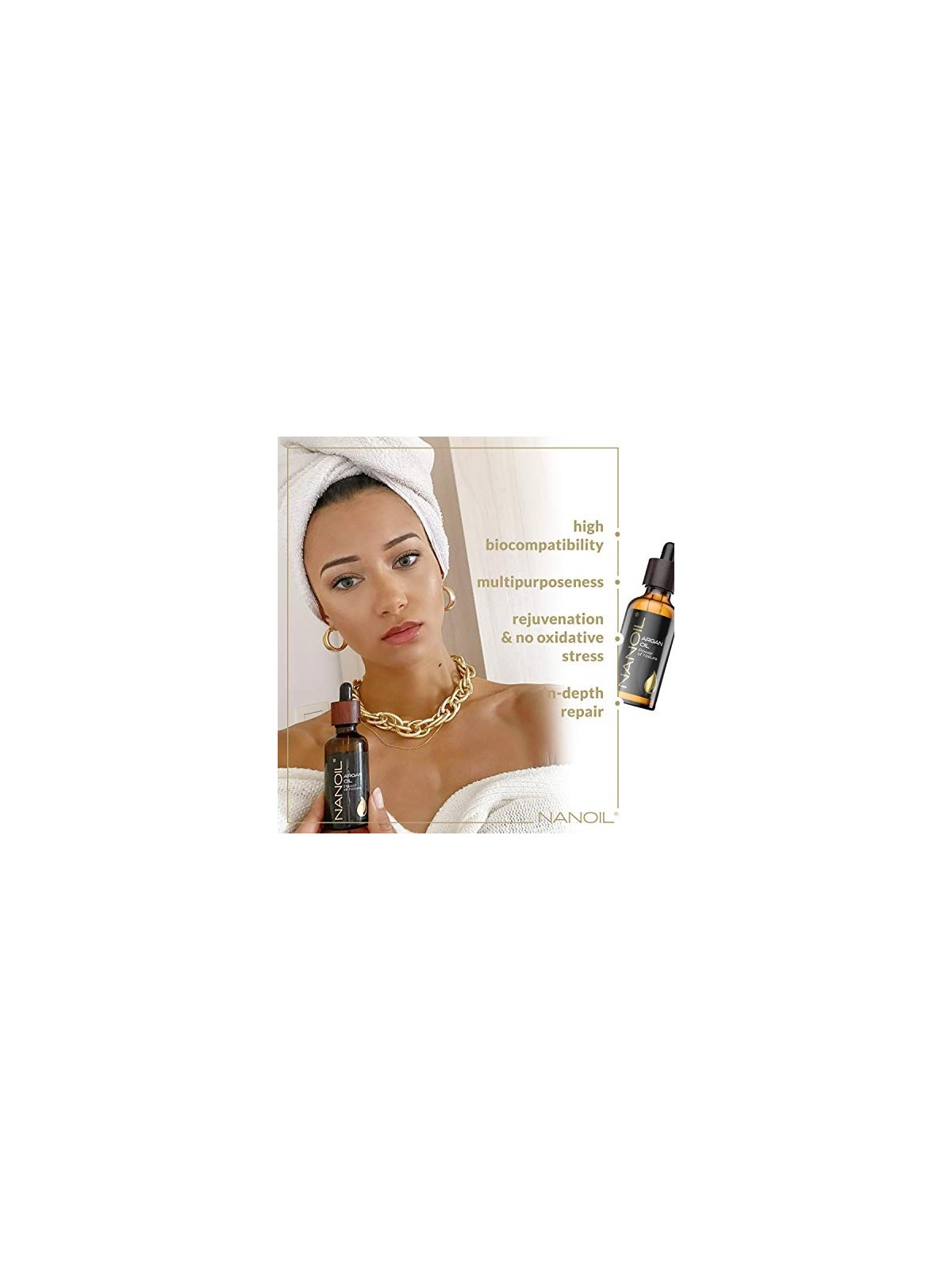 Nanoil Olio di Argan per capelli e corpo 50ml