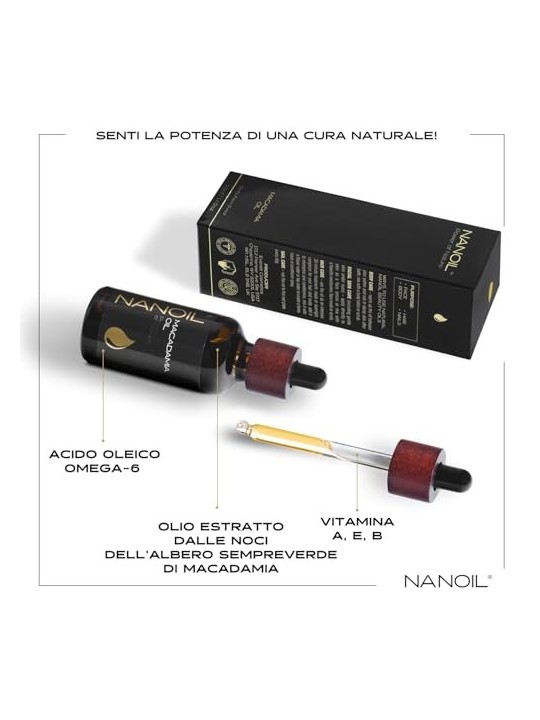 Nanoil Olio di Macadamia per capelli e corpo 50ml