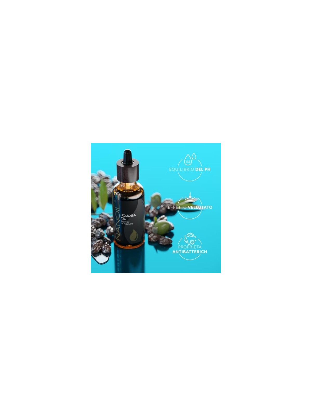 Nanoil Olio di Jojoba Olio per capelli donna 50ml
