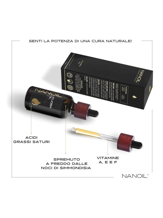 Nanoil Olio di Jojoba Olio per capelli donna 50ml